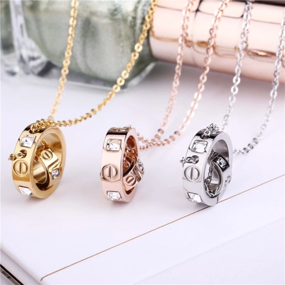 LOVE Engraved Necklace 💓💗💖❤️